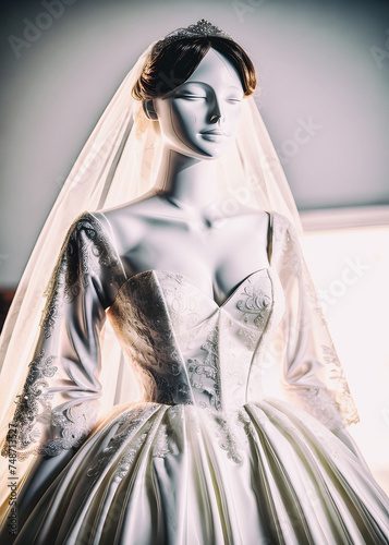 Mannequin in wedding dress