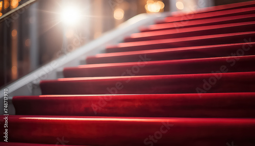 Red carpet and stairs up