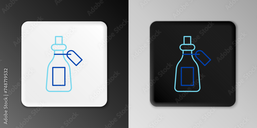 Line Essential oil bottle icon isolated on grey background. Organic aromatherapy essence. Skin care serum glass drop package. Colorful outline concept. Vector Line Essential oil bottle icon isolated on grey background. Organic aromatherapy essence. Skin care serum glass drop package. Colorful outline concept. Vector
