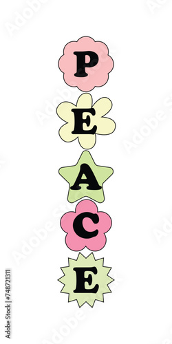 Retro quotes. Funny letters. Bright color. Vector EPS