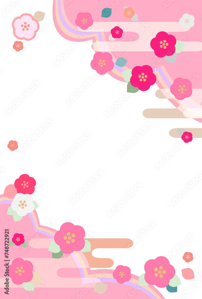 ピンクの和風の背景 ピンクの和風の背景