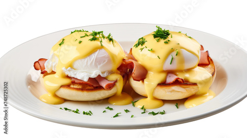 Timeless Brunch The Eggs Benedict Tradition on white background