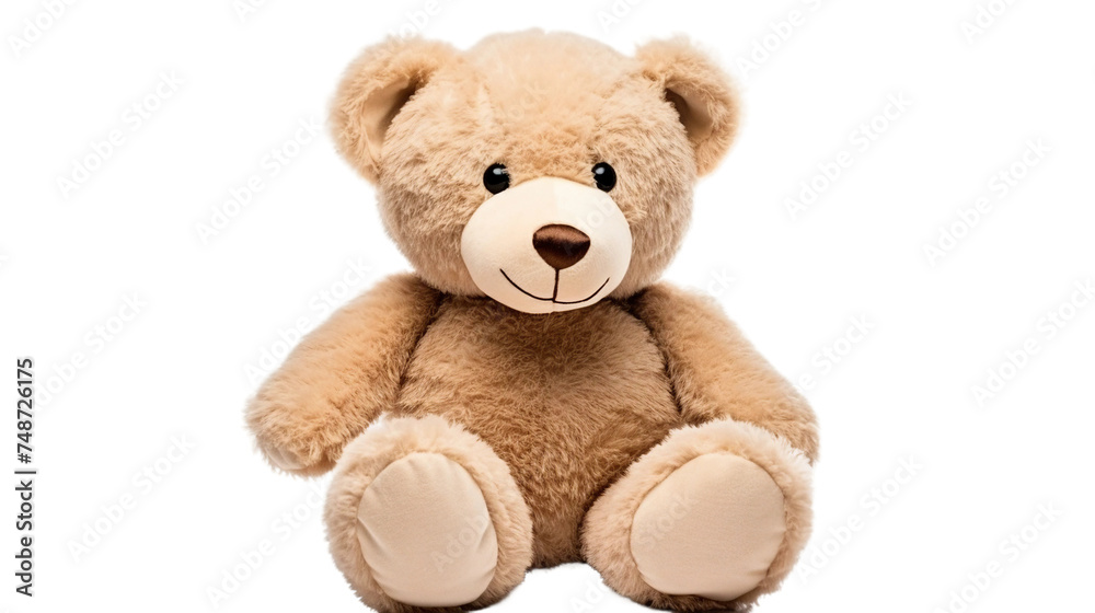 Irresistibly Cute Teddy Bear  on transparent background – A Huggable Plush Toy for Smiles and Joy in Studio Shot