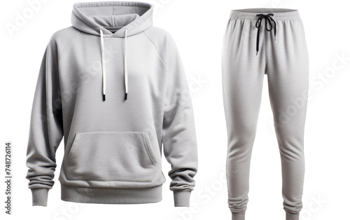 Comfy Cozy Styling a Hoodie with Jogger Pants on white background