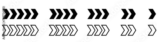 Arrow icon. Set black arrows symbols. Blend effect. Vector isolated on white background