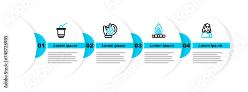 Set line Benjamin Franklin, Campfire, Baseball glove with ball and Beer pong game icon. Vector