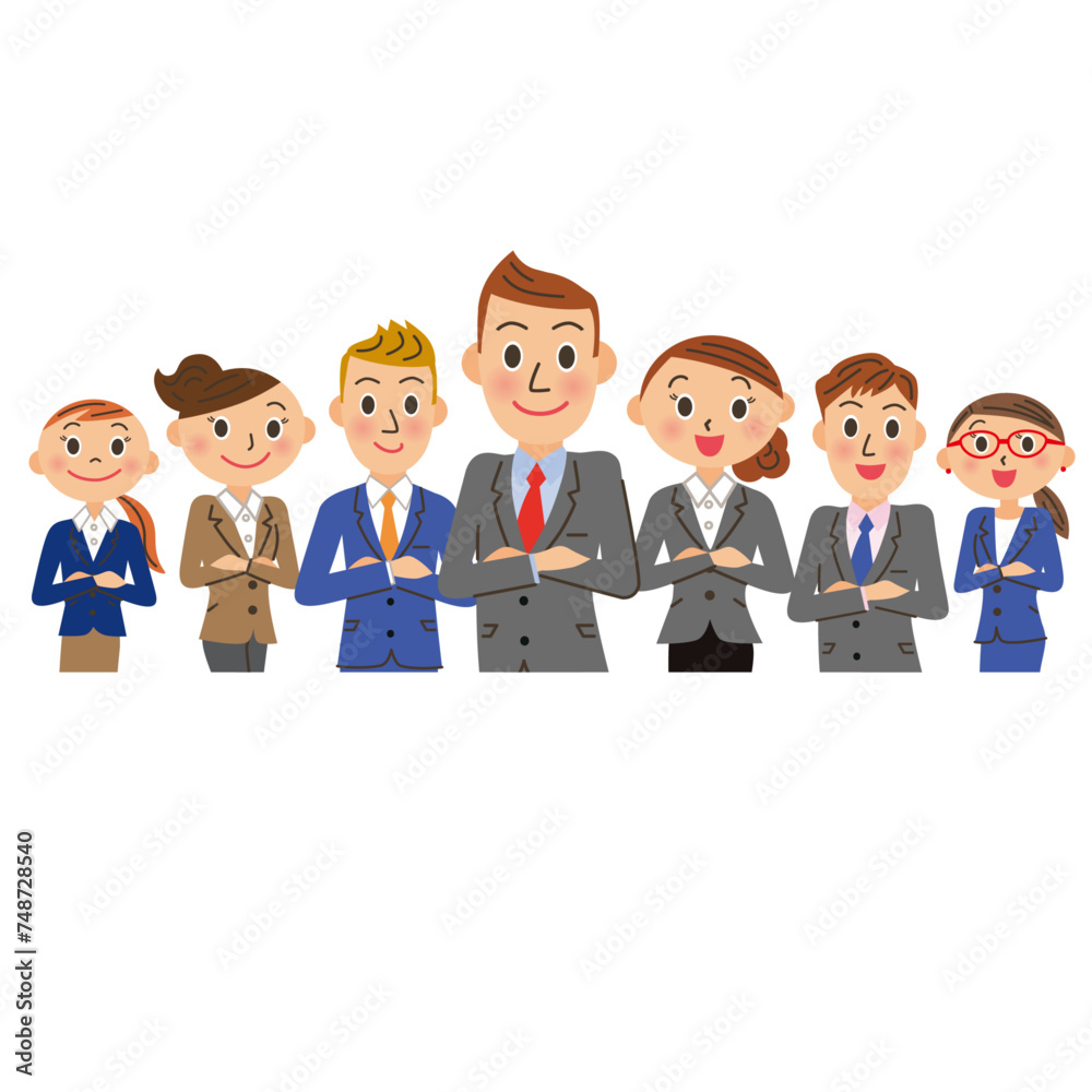 男性実業家を中心に会社員が集合