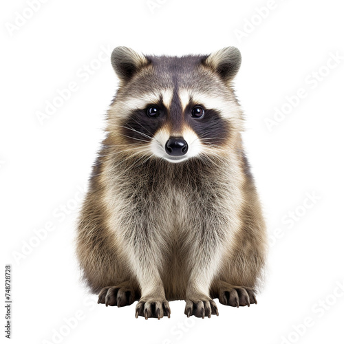 raccoon isolated on background. © Tony A