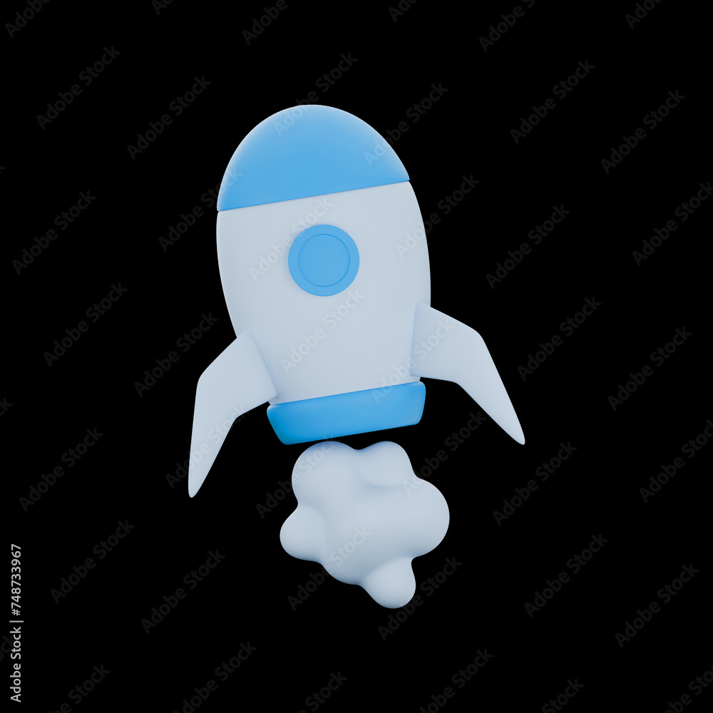 Premium Startup icon 3d rendering on isolated background Premium Startup icon 3d rendering on isolated background