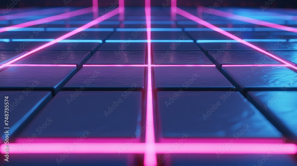 Hologram and neon background in retro style. Hologram and neon background in retro style.