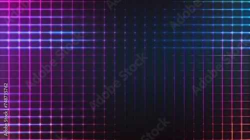 Hologram and neon background in retro style.