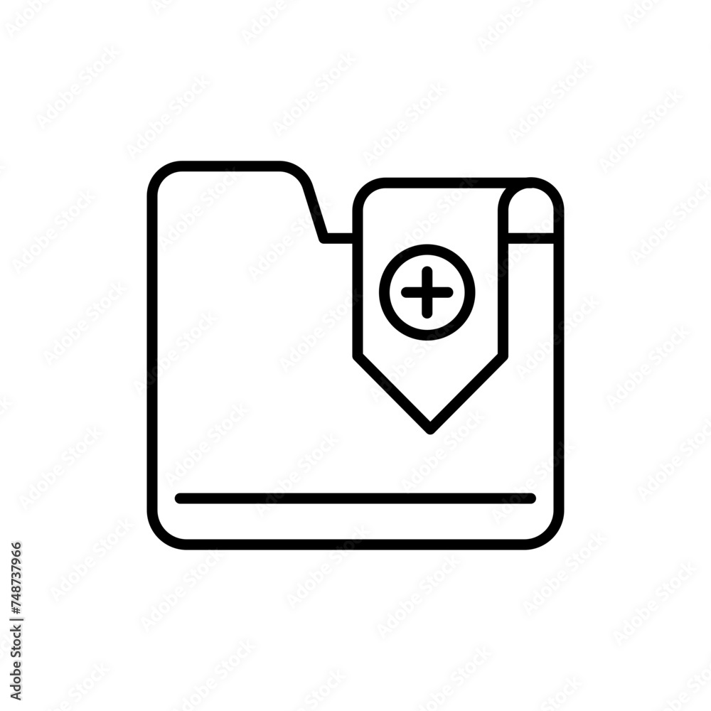 Bookmark folder outline icons, minimalist vector illustration ,simple transparent graphic element .Isolated on white background Bookmark folder outline icons, minimalist vector illustration ,simple transparent graphic element .Isolated on white background