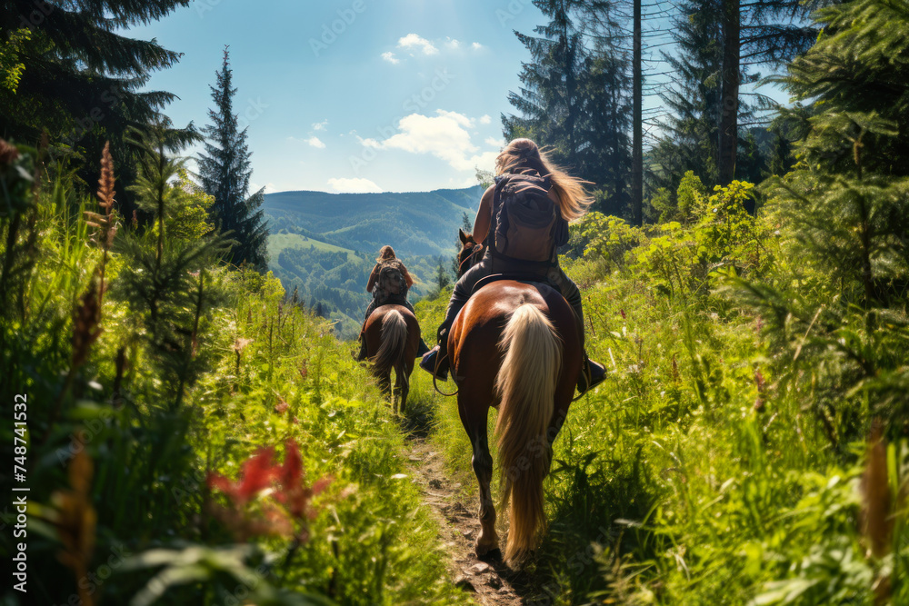 Horseback Riding Adventure Through Natural Trail.
