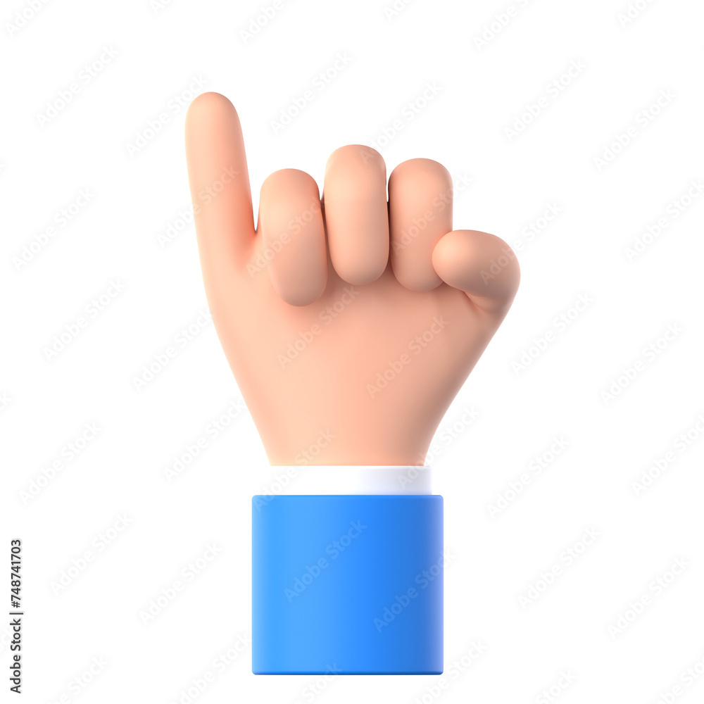 Promise Hand Gesture 3D Illustration Promise Hand Gesture 3D Illustration