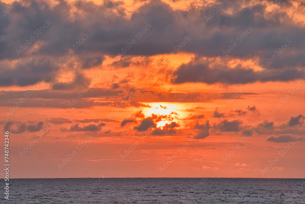 Sunrise on the beach in Melbourne Beach, Florida