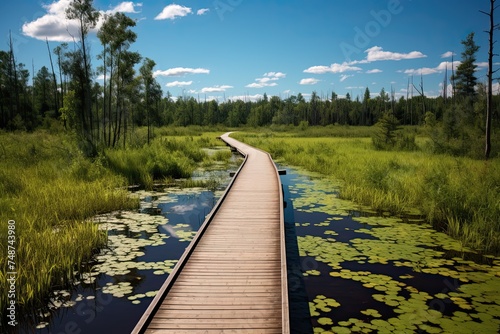 Northern Minnesota Nature Preserve: A Serene Summer Day on the Boardwalk Trail through Forests, Bogs, and Fens of Central Minnesota