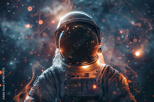 an astronaut in outer space