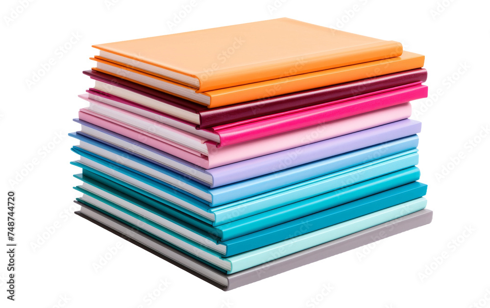 Neat and Untouched Notebook Stack on transparent background Neat and Untouched Notebook Stack on transparent background
