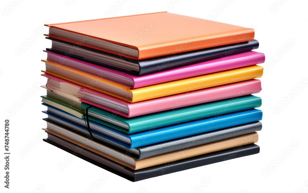 Pristine Notebook Stack Symbolizing Fresh Beginnings on transparent background Pristine Notebook Stack Symbolizing Fresh Beginnings on transparent background