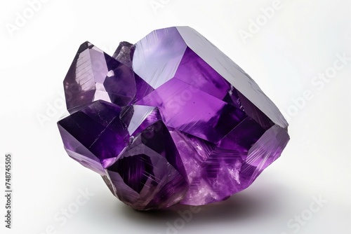 It is a clear and transparent purple gem  an amethyst symbol of peace and integrity. generative ai