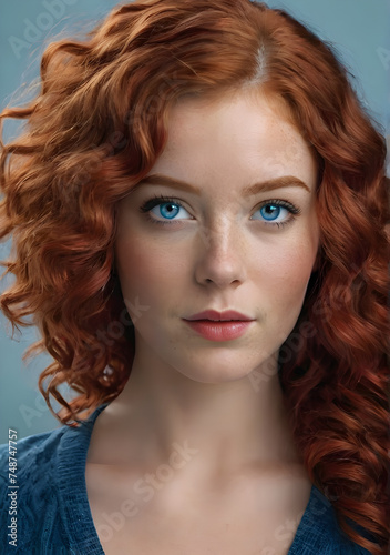 portrait of a red-haired young woman