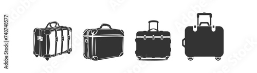 Suitcase icon set. Vector illustration design.