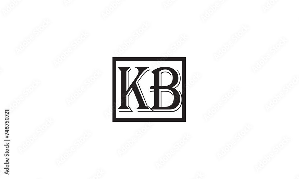 KB, BK, K, B Abstract Letters Logo Monogram KB, BK, K, B Abstract Letters Logo Monogram
