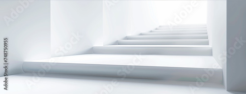 Wallpaper Mural Abstract Conceptual White Staircase. Minimalist white staircase in a bright, ethereal space. Torontodigital.ca