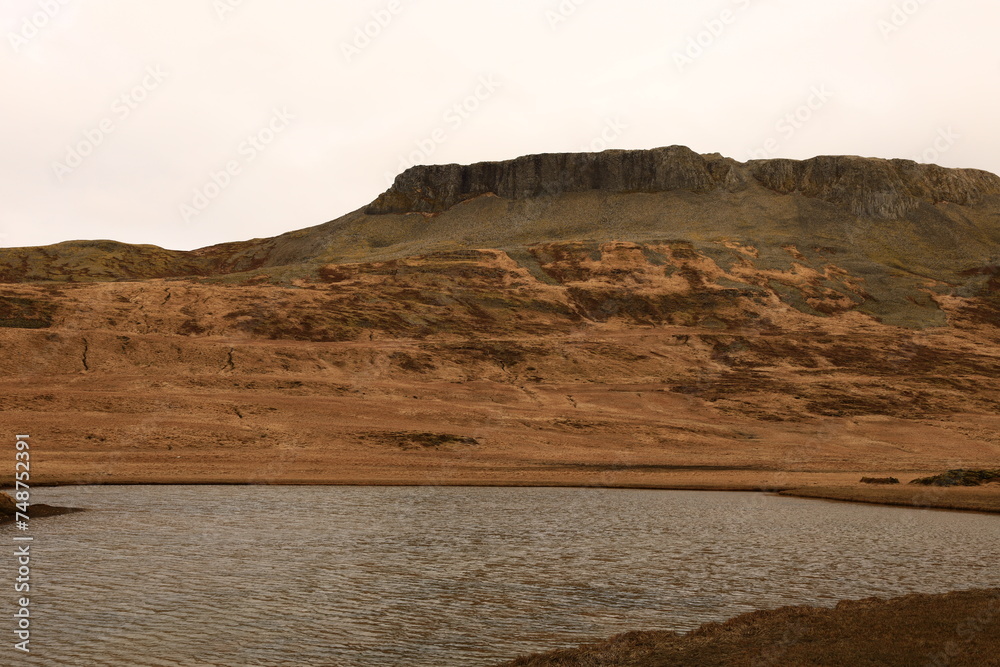 View on a mountain located on western peninsula Snæfellsnes of Iceland View on a mountain located on western peninsula Snæfellsnes of Iceland