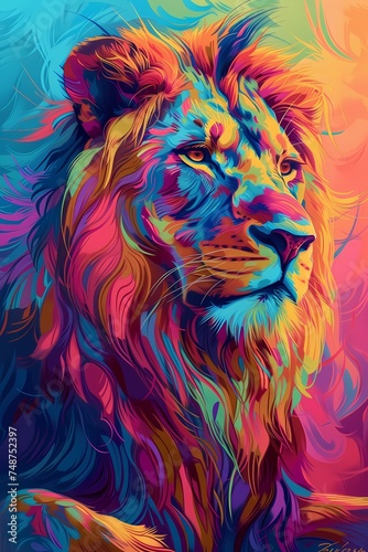 an colorful animal illustration for poster  background flyer. generated ai