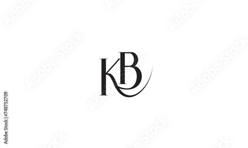 KB, BK, K, B Abstract Letters Logo Monogram 