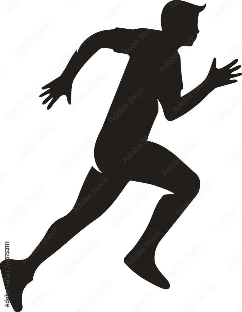 Set running silhouettes. Vector illustration. Set running silhouettes. Vector illustration.