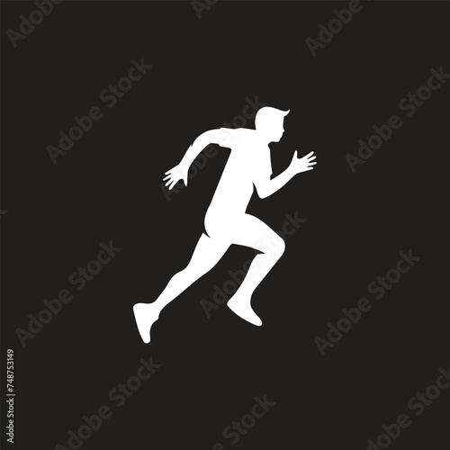 Set running silhouettes. Vector illustration. © Stud