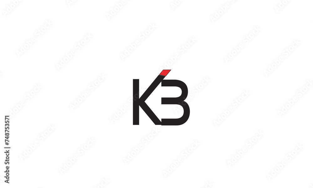 Obraz premium KB, BK, K, B Abstract Letters Logo Monogram