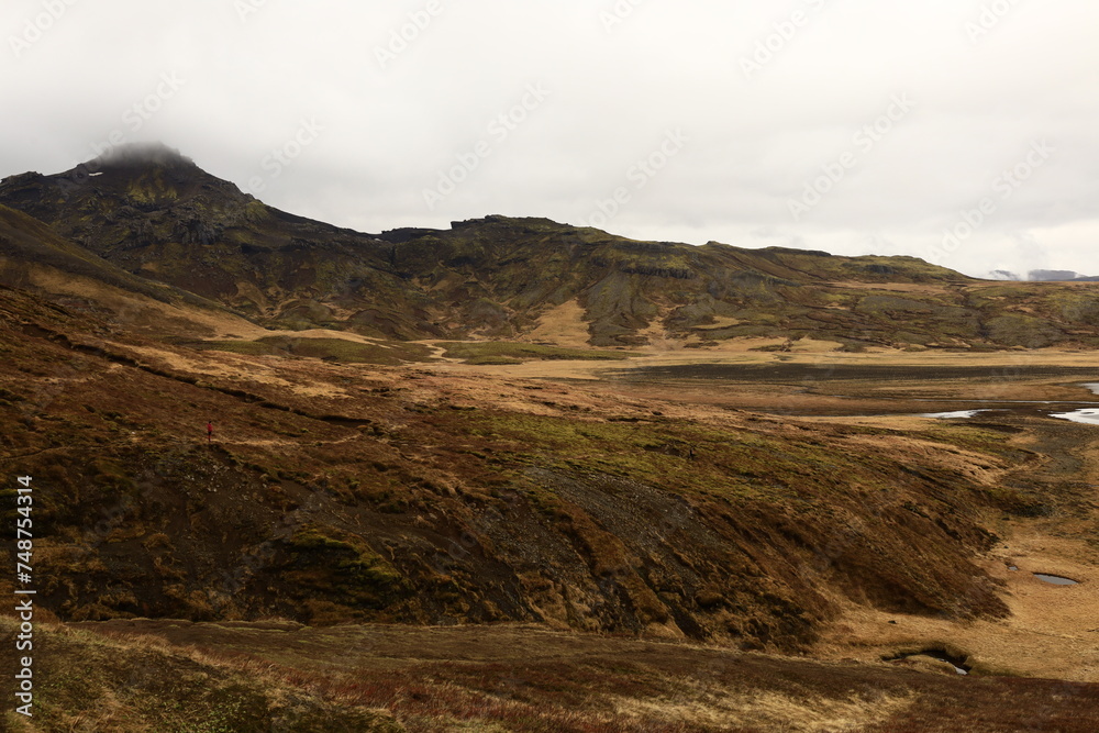 View on a mountain located on western peninsula Snæfellsnes of Iceland