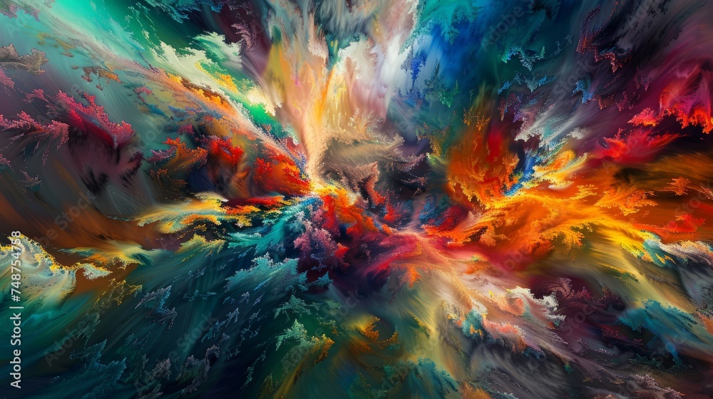 Color Splash series. Background design of fractal paint and rich texture on the subject of imagination, creativity and art Color Splash series. Background design of fractal paint and rich texture on the subject of imagination, creativity and art