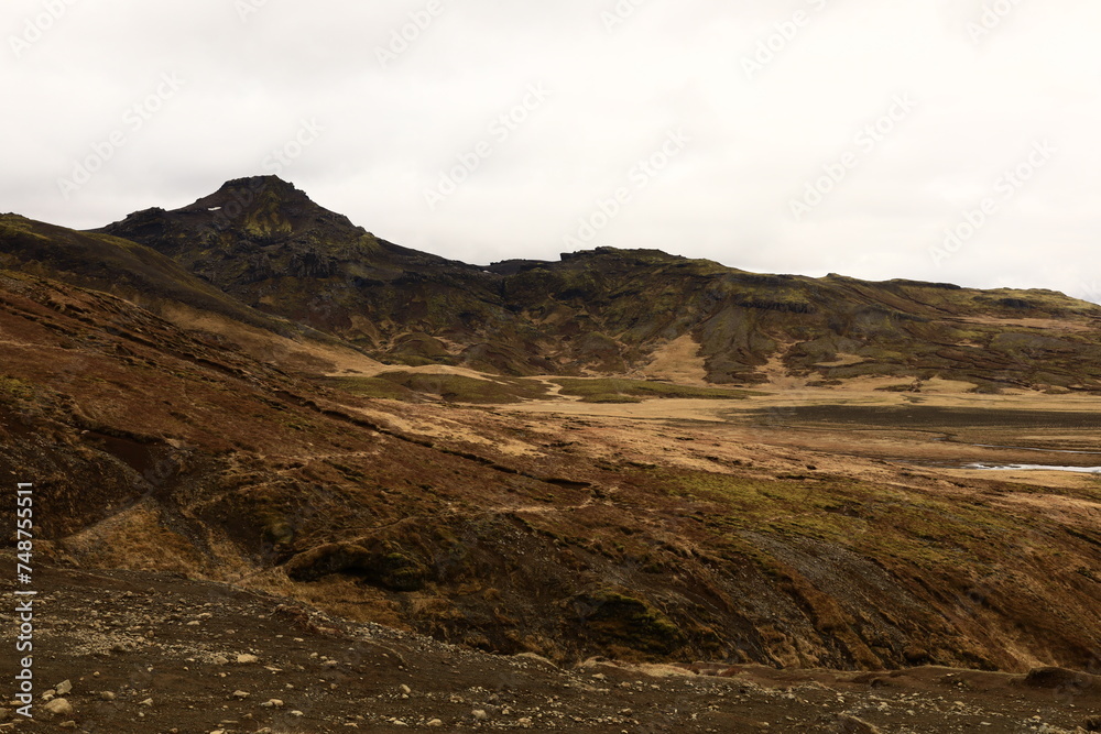 View on a mountain located in western peninsula Snæfellsnes , Iceland