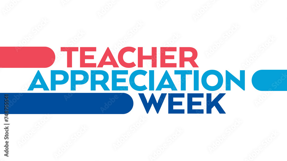 teacher appreciation week text on white background for teacher appreciation week in may