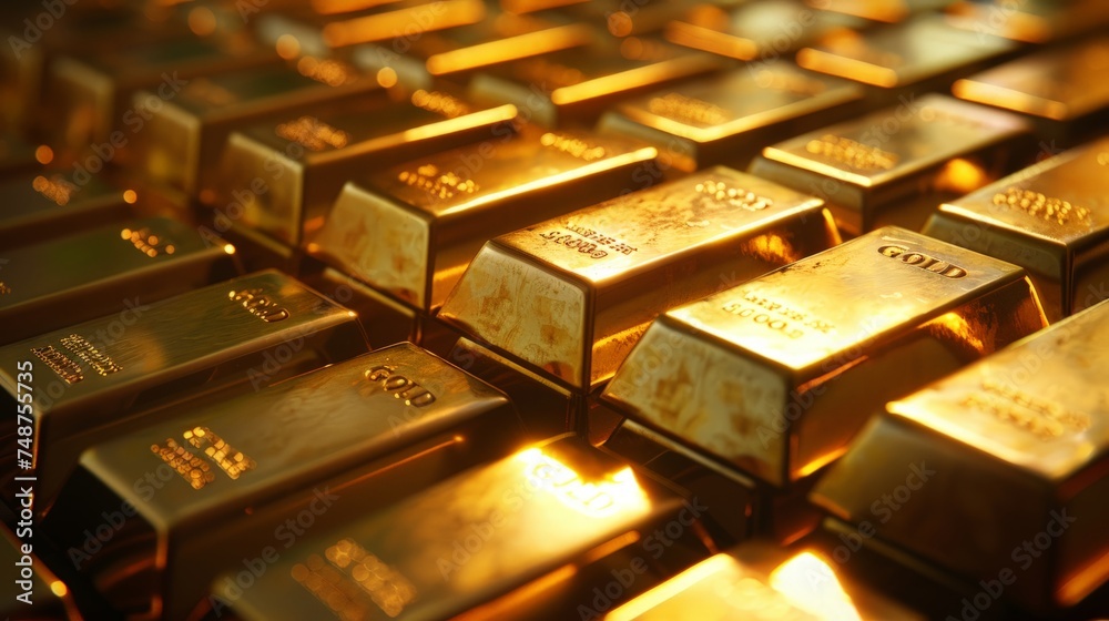 Gold bullion stack. Financial concept. Gold bullion stack. Financial concept.