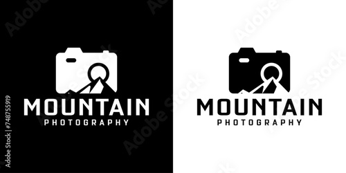 Inspiration for the camera logo design and mountain peak silhouette