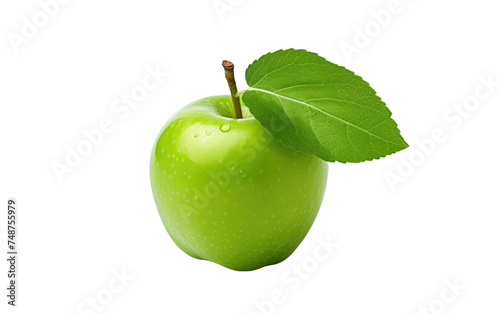 Organic Apple Isolated on Transparent Background