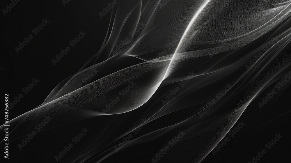Obraz premium Modern Black Background Line Light Abstract