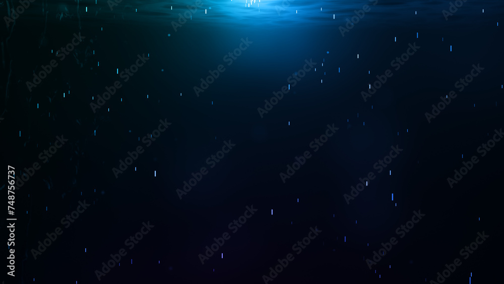 Obraz premium 黒の背景、粒子、キラキラ、壁紙、パーティクル、光、光の粒、水中、幻想的、粒、火花