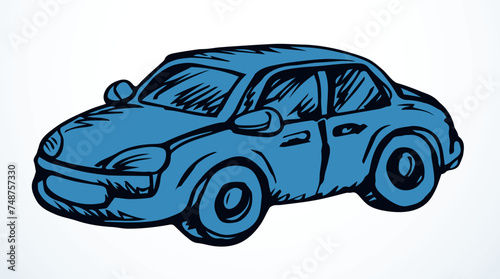 Toy Car. Vector drawing icon