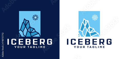 geometric cold iceberg logo design