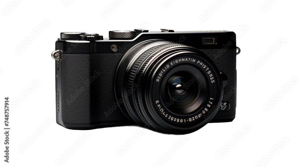 Compact Camera with Advanced Sensor Technology on transparent background
