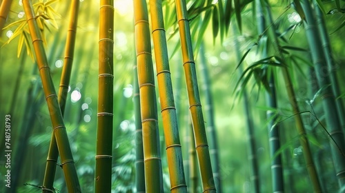 The Lush Serenity and Natural Splendor of a Bamboo Forest Background