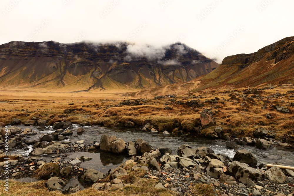 Obraz premium The Snæfellsjökull National Park is a national park of Iceland located in the municipality of Snæfellsbær the west of the country