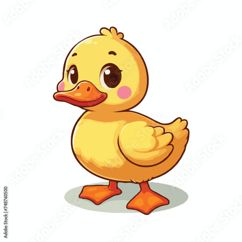 cute duck vactor on white background.