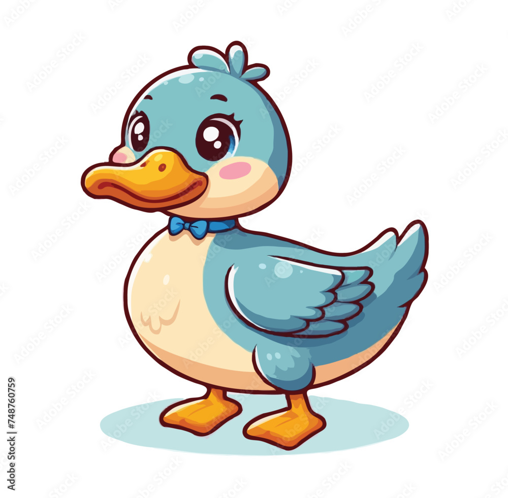 cute duck vactor on white background. cute duck vactor on white background.